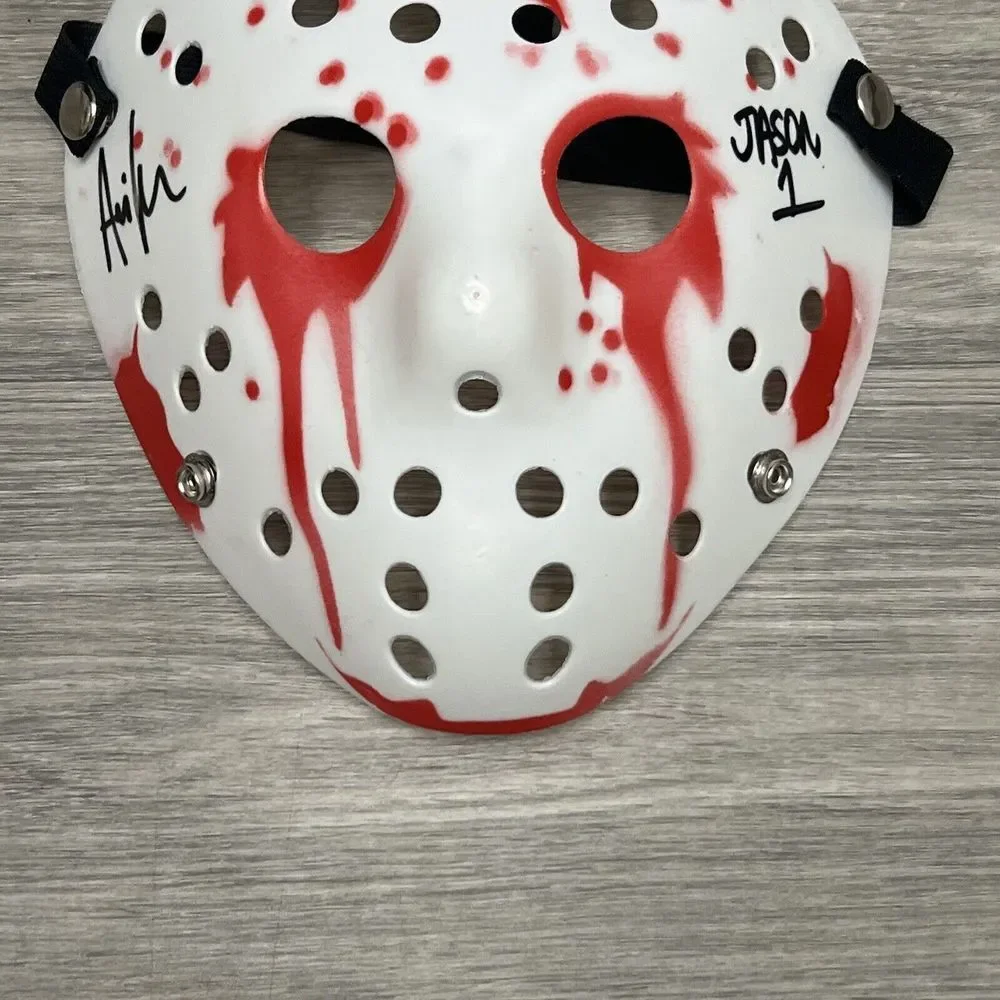 Jason Voorhees Mask Auto Autographed Sign Ari Lehman Horror Friday 13th JSA Cert
